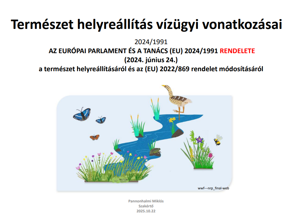 Természet helyreállítás vízügyi vonatkozásai